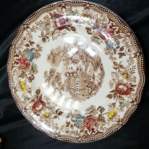 Royal Staffordshire Clarice Cliff Tonquin Brown MuliColor Dinner Plate - Picture 2 of 9